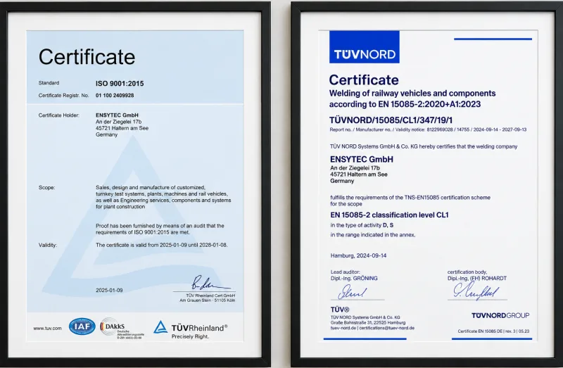 We are certified