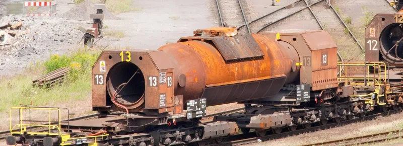 Torpedo car for a steelworks in Europe